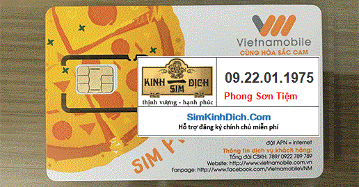 Hình ảnh SIM 09.22.01.1975 mạng Vietnamobile