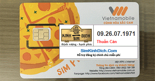 Hình ảnh SIM 09.26.07.1971 mạng Vietnamobile